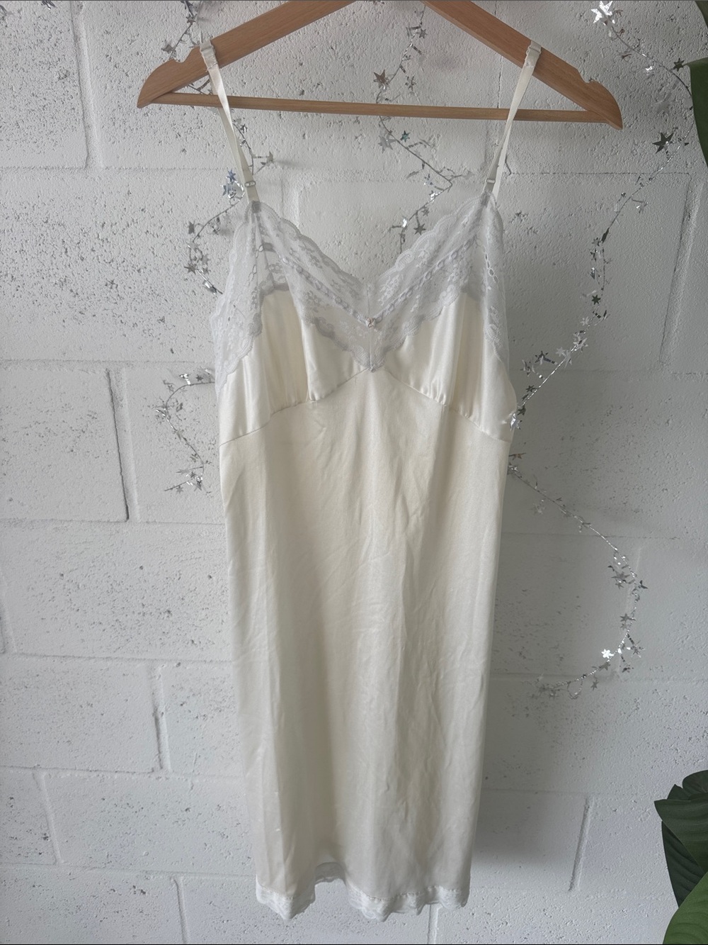 Boho White Lace Satin Slip Dress